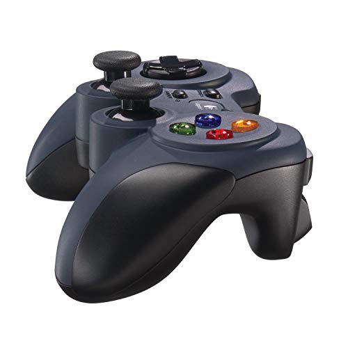 Logitech F310 Gamepad con Cable, Distribución Tipo Consola, Mando de Dirección 4 Conmutadores, Comodidad de Sujeción, Cable 1,8m, PC - Azul/Gris