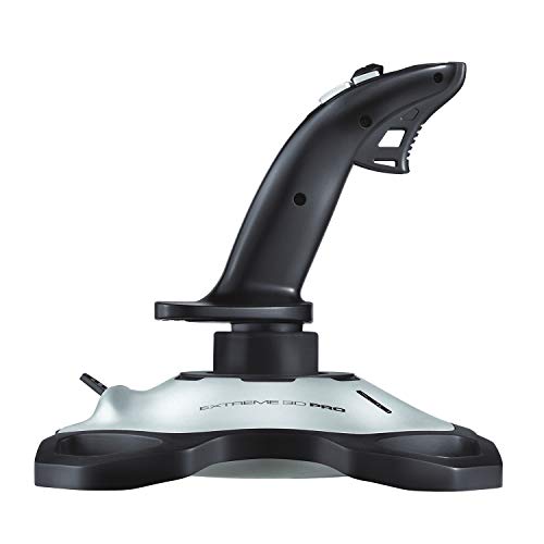 Logitech G Extreme 3D Pro Joystick, Control de Timón con Eje de Torsión, 12 Botones Programables, Selector de Vista 8 Vias, Base Sólida, Disparador de Acción Rápida, USB, PC - Negro/Plata