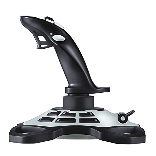 Logitech G Extreme 3D Pro Joystick, Control de Timón con Eje de Torsión, 12 Botones Programables, Selector de Vista 8 Vias, Base Sólida, Disparador de Acción Rápida, USB, PC - Negro/Plata