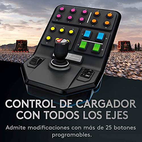 Logitech G Saitek Paquete de Equipo Pesado, Volante 900 Grados, +38 Botones Asignables, Dos Palancas Analógicas, USB, PC/Mac - Negro