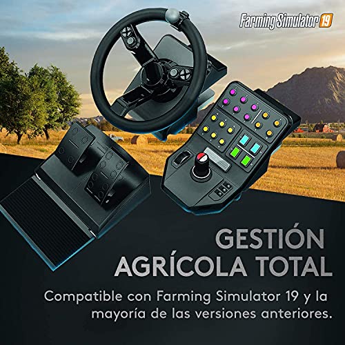 Logitech G Saitek Paquete de Equipo Pesado, Volante 900 Grados, +38 Botones Asignables, Dos Palancas Analógicas, USB, PC/Mac - Negro