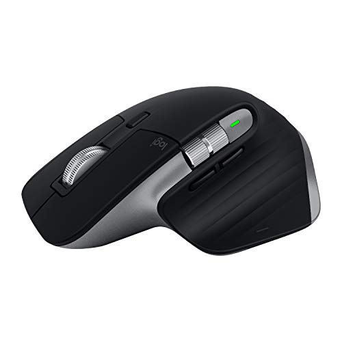 Logitech MX Master 3 Advanced Ratón Inalámbrico para Mac, Receptor USB, Bluetooth, 2.4GHz, Desplazamiento Rápido, Seguimiento 4K DPI en Cualquier Superficie, 7 Botones, Recarcable,Mac, iPadOS, Gris