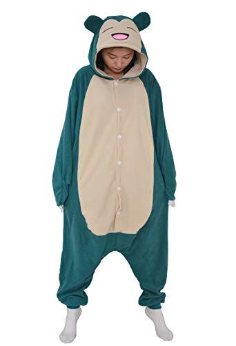 LorranTree Disfraz de relajación, mono de animal Snorlax, mono, para hombre, mujer, carnaval, Halloween, cosplay, adulto, carnaval, mono, Blue01 L
