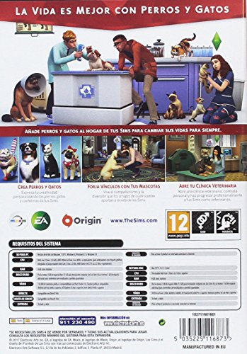 Los Sims 4 - Expansión Perros y gatos (La caja contiene un código de descarga - Origin)