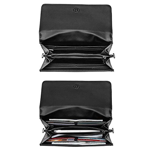 LOVEVOOK Billetera Mujer Grande, Geométrico Monedero Cartera para Mujer, Bandolera Bolso de Hombro Con correa de hombro extraíble Clutch, titular de la tarjeta 10 Ranuras para Tarjetas