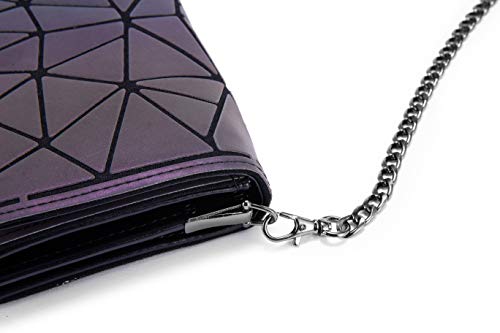 LOVEVOOK Billetera Mujer Grande, Geométrico Monedero Cartera para Mujer, Bandolera Bolso de Hombro Con correa de hombro extraíble Clutch, titular de la tarjeta 10 Ranuras para Tarjetas