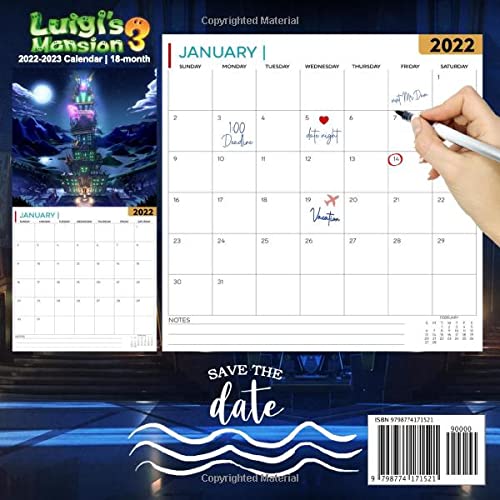 Luigi's Mansion 3: OFFICIAL 2022 Calendar - Video Game calendar 2022 - Luigi's Mansion 3 -18 monthly 2022-2023 Calendar - Planner Gifts for boys ... games Kalendar Calendario Calendrier). 3