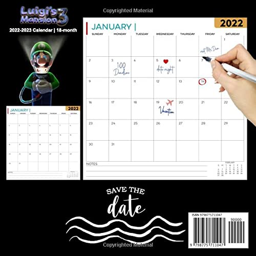 Luigi's Mansion 3: OFFICIAL 2022 Calendar - Video Game calendar 2022 - Luigi's Mansion 3 -18 monthly 2022-2023 Calendar - Planner Gifts for boys ... games Kalendar Calendario Calendrier). 2