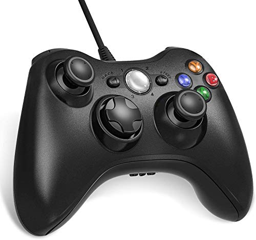 Lunriwis Xbox 360 Mando de Gamepad, Controlador Mando USB de Xbox 360 con Vibración, Controlador de Gamepad para Xbox 360 Mando para PC Windows XP/7/8/10