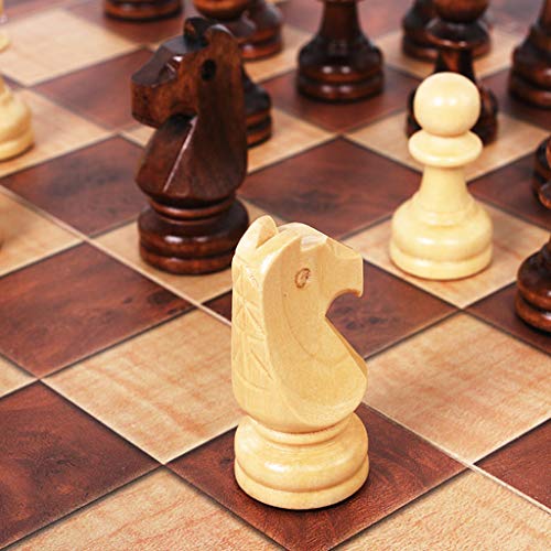 LuohuiFang Hooden Chess Set - Juego de tabla y figuras de ajedrez para interior