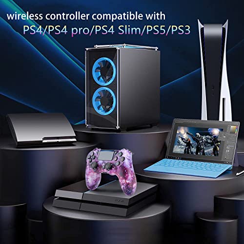 LVHI Mando Inalámbrico para PS4 Controlador Inalámbrico Gamepad Wireless Bluetooth Controlador Joystick con Vibración Doble Mando para Playstation 4/PS4 Pro/PS4 Slim (Color : Purple Sky)