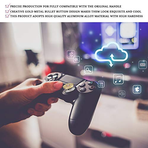 M ugast Juego de Accesorios de Control de Juego para Sony PS4, Botones de Bala de Metal y Kit de modificación de Barra de Control para Consola de Juegos Playstastion 4