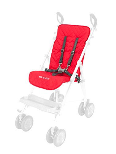 Maclaren colchoneta para asiento, diseñada para silla de transporte para niños con necesidades especiales, Añade más comodidad a todo el asiento, Compatible con Maclaren Major Elite, Rojo
