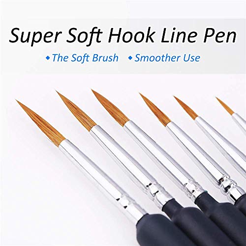 Madeki Pinceles para Pintura 10 Piezas Pinceles Acrilico Finos Juego de Pinceles para Pintar al Óleo