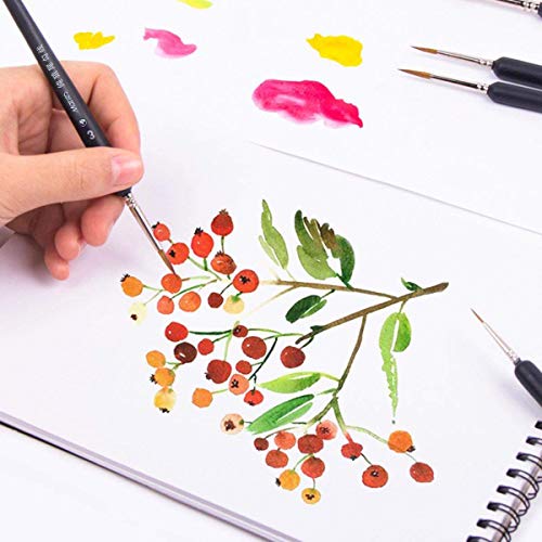 Madeki Pinceles para Pintura 10 Piezas Pinceles Acrilico Finos Juego de Pinceles para Pintar al Óleo