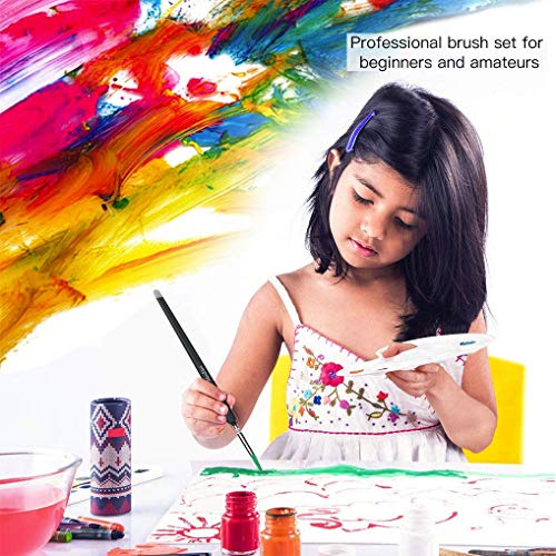 Madeki Pinceles para Pintura 10 Piezas Pinceles Acrilico Finos Juego de Pinceles para Pintar al Óleo