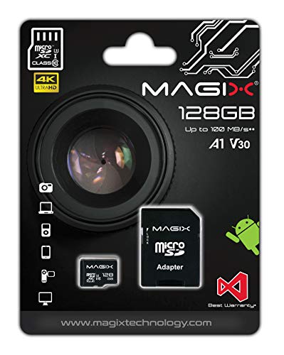 Magix Micro SD Card 4K Series Class10 V30 + SD Adapter UP to 100MB/s (128GB)