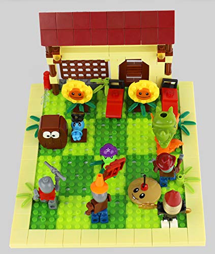 MAGMABRICK Plants Vs Zombies: Zombie Set y Plant 4X4 Battle Stage Building Compatible con Lego