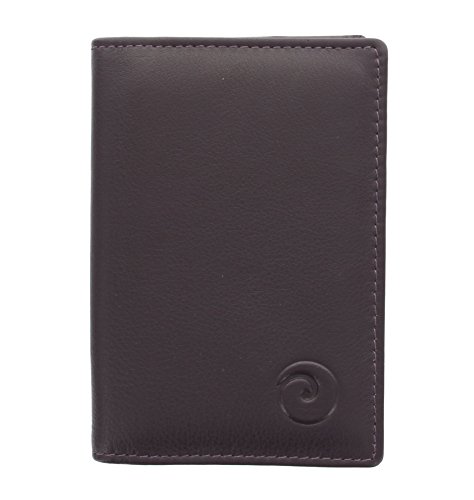 Mala Leather Colección Origin Tarjetero de Crédito de Cuero con Protección RFID 610_5 Ciruela
