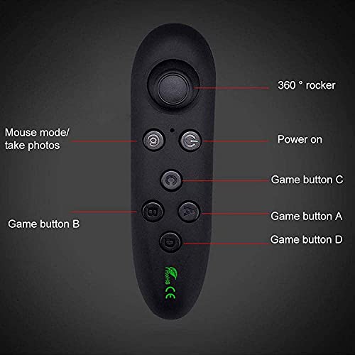 Mando a Distancia Bluetooth, Gamepad inalámbrico Controlador Remoto Bluetooth Autocámara Cámara Obturador Ratón inalámbrico Gamepad Gafas 3D VR Control Remoto para iPhone Android PC TV Box