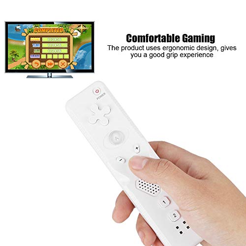 Mando a Distancia inalámbrico para WiiU/Wii, Controlador de manija de Juego somatosensorial Gamepad Joystick basculante analógico Acelerador Incorporado, Controlador de Juego para WiiU /(Blanco)