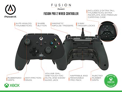 Mando con cable PowerA FUSION Pro 2 para Xbox Series X|S - Blanco/negro