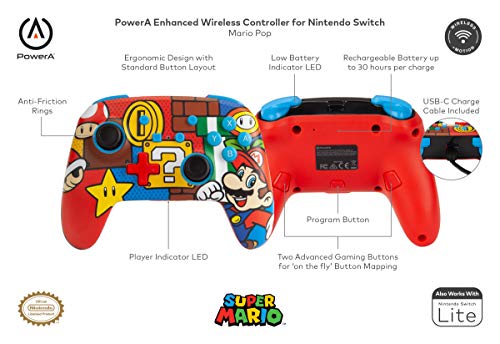 Mando Inalámbrico Mejorado Para Nintendo Switch. Mario Pop (Nintendo Switch), Exclusivo en Amazon