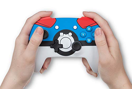 Mando inalámbrico mejorado para Nintendo Switch y Nintendo Switch Lite, diseño de Super Ball de Pokémon