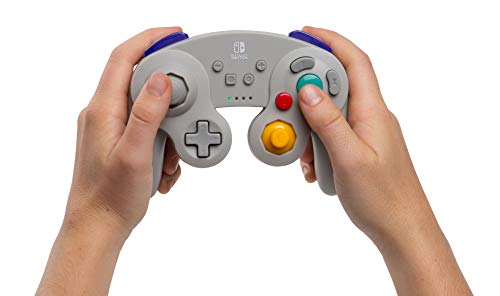 Mando inalámbrico para Nintendo Switch GameCube. Estilo GameCube Gris