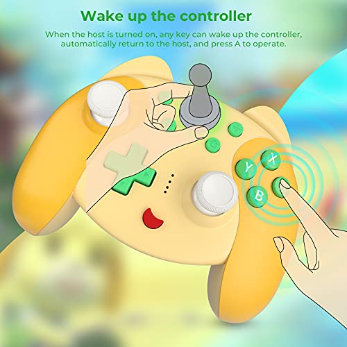 Mando Inalámbrico para Nintendo Switch, KINGEAR Pro Controller para Nintendo Switch/Switch Lite, Gaming PC Controlador con NFC/ Despertador/ Turbo/ 6-Ejes, Regalos kawaii para Mujeres/ Hombres