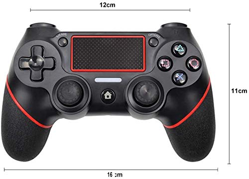 Mando para P4 Mandos P4 Mando Inalámbrico para P4/Pro/Slim/ PC Gamepad Wireless Bluetooth Controlador Joystick con Vibración Doble Remoto Compatible para P4 con panel táctil y conector de audio