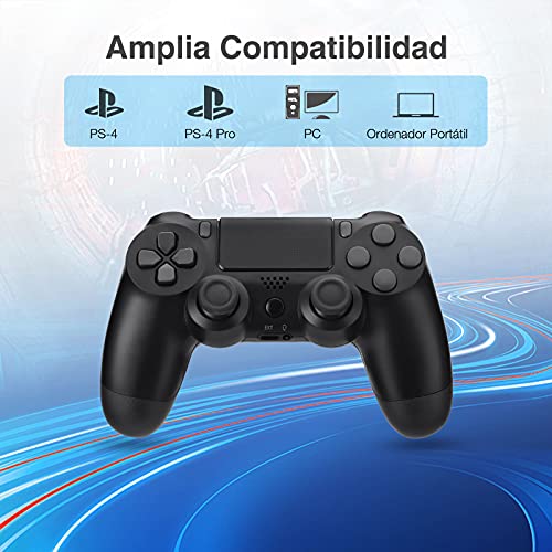 Mando para PS-4, Mando Inalámbrico para PS-4 Controller Doble shock 4 con Doble Vibración, Audio,Panel Táctil de Alta Precisión,Sensor Giroscópico de 6 Ejes, Bluetooth 360 ​​° Joystick