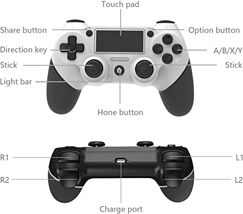 Mando Ps-4 Mando Inalámbrico para Ps-4/ PC / Android Gamepad Wireless Bluetooth Controlador para P4 con Vibración Doble Remoto Joystick