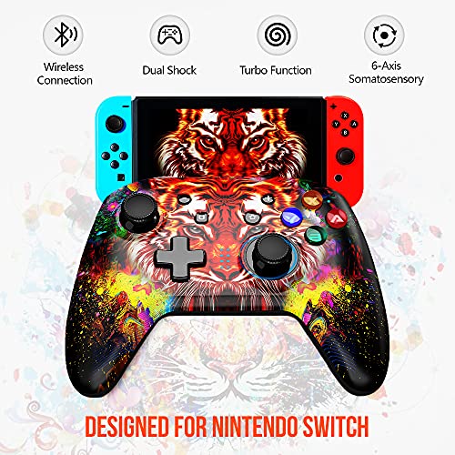 Mandos para Switch/Lite/OLED/Pro, [Regalos Navidad] EasySMX Mandos para Switch Lite, Wireless Controller for Switch con Batería, 5 Velocidades de Vibración de Ajuste, Turbo y Luces, Gamepad for Swith