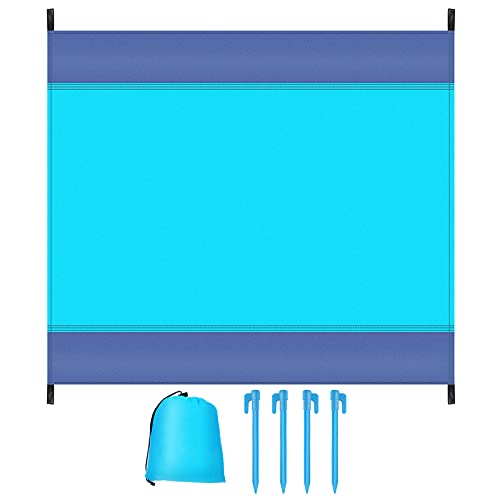 Manta Picnic, Manta de Picnic Impermeable Grande 210x200CM para 4-8 Personas,Esterilla Playa con 4 Clavos Fijos,Manta de playa Portátil,Alfombra de playa para Playa,Camping,Jardín,Senderismo,Viajes