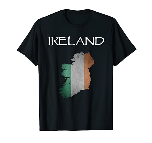 Mapa de la bandera irlandesa de Irlanda Regalo del Día de San Patricio Hombres Mujeres Niños Camiseta