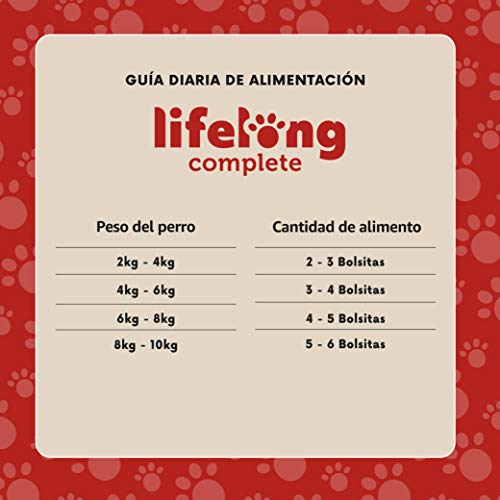 Marca Amazon - Lifelong Alimento completo para perros adultos - Selección de carne en salsa, 2,4 kg (24 bolsitas x 100g)