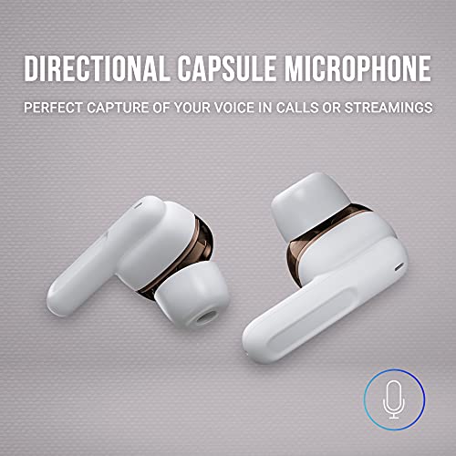 Mars Gaming MHIBW Blanco, Auriculares Inalámbricos, Bluetooth 5.1, Micrófono, Dual Driver