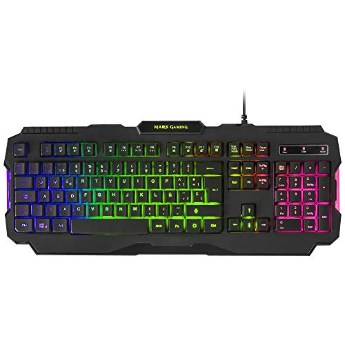 Mars Gaming MRK0, Teclado Gaming, RGB Rainbow, Antighosting, Layout Español