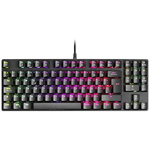 MARSGAMING MKREVOPRO, Teclado Gaming RGB Mecánico, TKL+ NUM, Switch Azul, ES