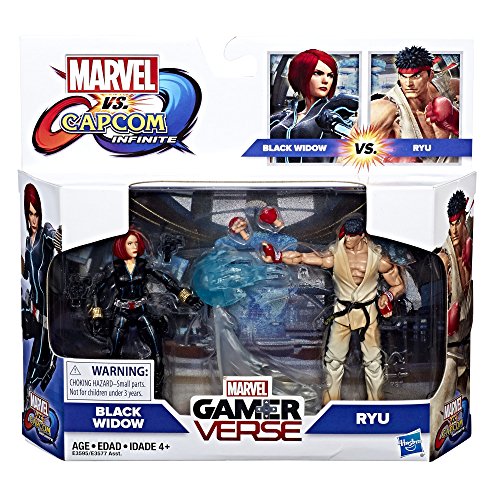 Marvel Gamerverse Marvel vs. Capcom Black Widow vs. Ryu 3 3/4-Inch Action Figure 2-Pack
