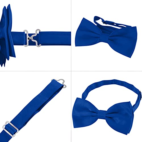 MASADA pajarita padre-hijo con look a juego, ya atada y ajustable - Azul Real