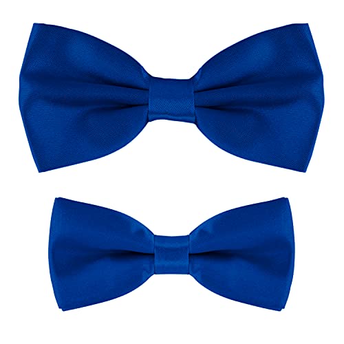 MASADA pajarita padre-hijo con look a juego, ya atada y ajustable - Azul Real