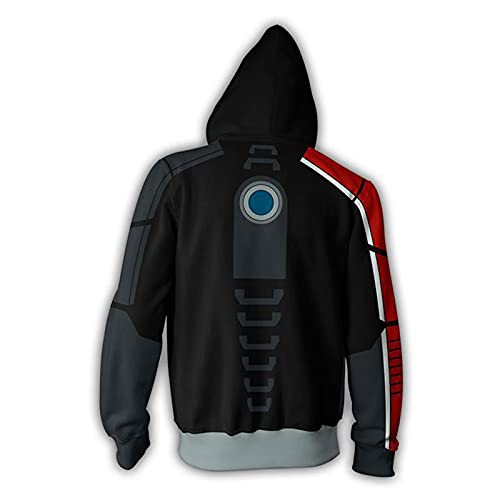 Mass Effect N7 Sudadera con Cremallera Hombre,Cosplay Abrigo De Manga Larga,Sudaderas Hoodies Hombre Mujer Kinsea