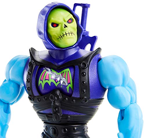 Masters of the Universe (Masters del Universo Orígenes) Figura Skeletor, muñeco articulado de juguete con accesorios (Mattel GVL77)