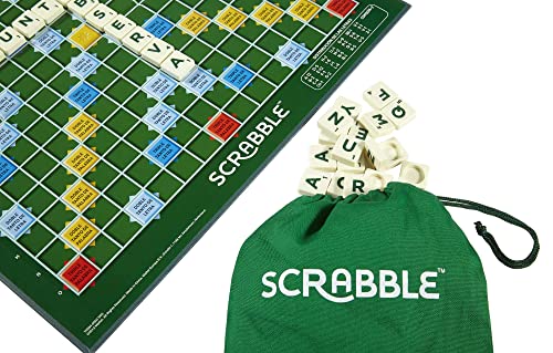 Mattel Games Scrabble original, juegos de mesa para adultos y niños a partir de 10 años (Mattel Y9594)