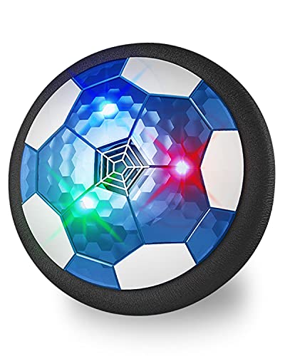 Maxesla Juguete Balón de Fútbol Flotante - Recargable Pelota Futbol con Protectores de Espuma Suave y Luces LED, Air Power Soccer para Niños de 3-12 Años