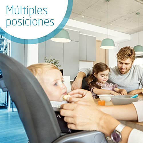 Maxi-Cosi Minla trona Evolutiva, reclinable y plegable, 6 en 1 trona convertible, silla para niños, trona portátil de viaje e Asiento Elevador, crece con el niño 0 meses - 7 años, essential grey