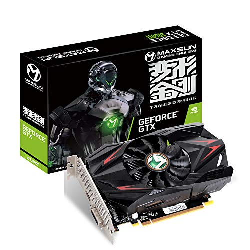 MAXSUN GEFORCE GTX 1050 Ti 4 GB GDDR5 128 bits Video Gaming Tarjeta gráfica GPU Mini ITX diseño, DisplayPort, HDMI, DVI-D, sistema de refrigeración de ventilador único