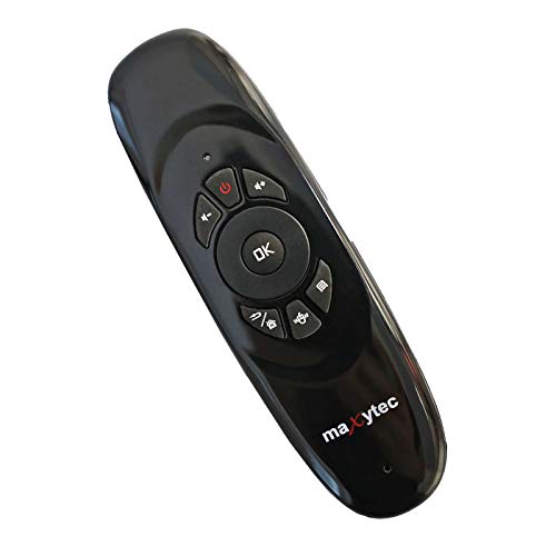 Maxytec e40 - Mando a Distancia inalámbrico con Air Mouse, antivibración y Teclado Recargable, con Mini Teclado para Smart TV, HTPC, IPTV, Android TV Box, X Box 360, PS3, Mando a Distancia